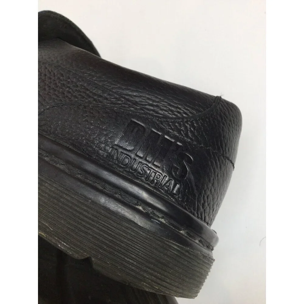Dr Martens Norfolk Black Leather Slip On Work Shoes Size 9 Air Wair Industrial